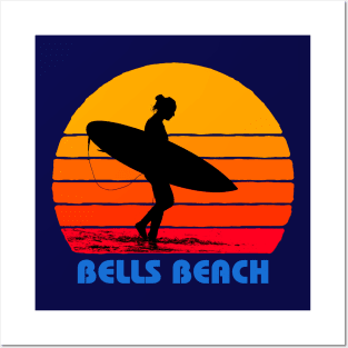 Bells Beach Australia Surfer Sun Posters and Art